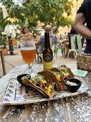 Raw tacos  at Simbiosis in Ibiza