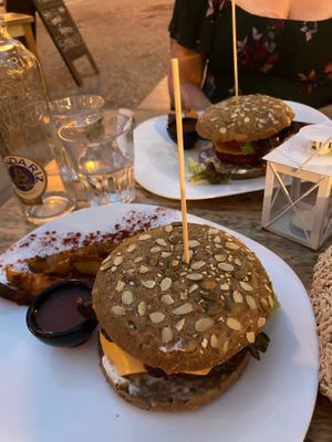 Amazing burgers  at Simbiosis in Ibiza