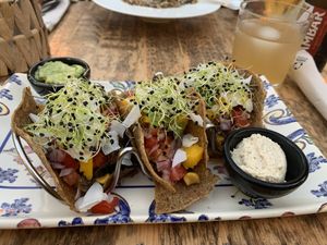 Raw taco’s  at Simbiosis in Ibiza