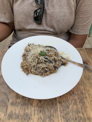 Mushroom riscotto  at Simbiosis in Ibiza
