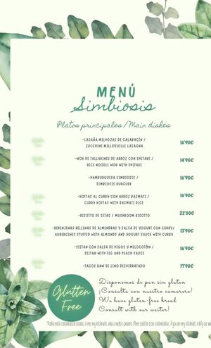 Main dishes 09/22 at Simbiosis in Ibiza