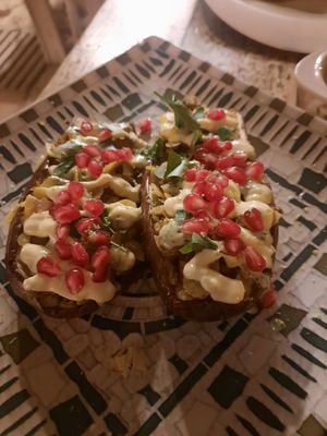 Stuffed eggplant at Simbiosis in Ibiza