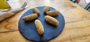 Croquettes at Simbiosis in Ibiza