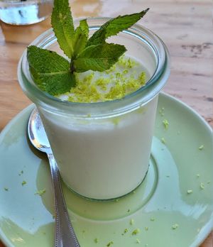 Coconut lime panecota at Simbiosis in Ibiza