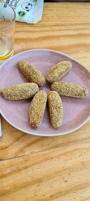 Croquettes at Simbiosis in Ibiza