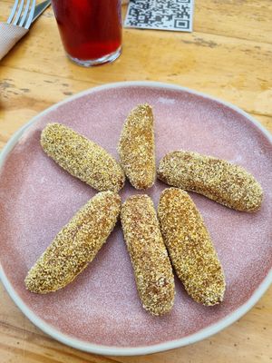 Croquettes at Simbiosis in Ibiza