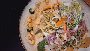 Pad thai raw at Simbiosis in Ibiza