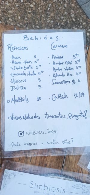 Bebidas at Simbiosis in Ibiza