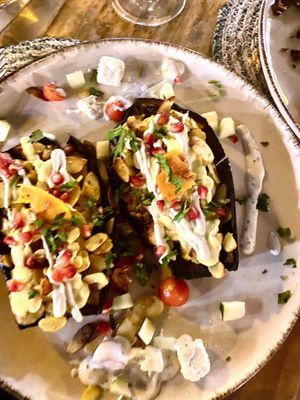 Fab Aubergine Dish 😋🌟🌟🌟😋😋  at Simbiosis in Ibiza