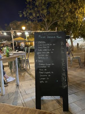Menu  at Simbiosis in Ibiza