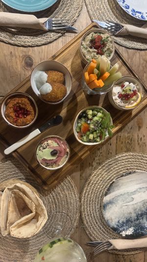 Middle eastern starter to share  at Simbiosis in Ibiza