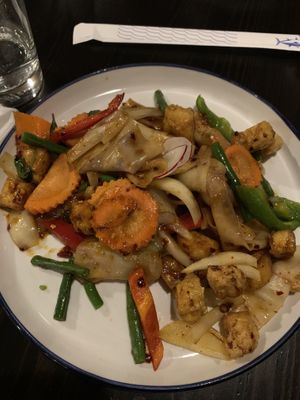 Pad kee mao, sweet and salty style. Barely a portion    at Koon Thai in New Haven