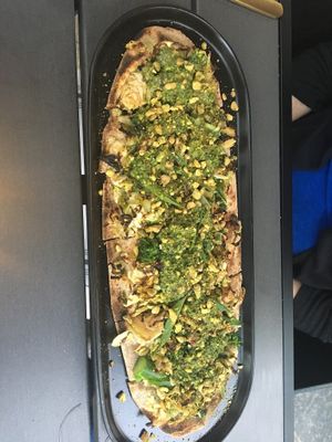 Verde Flatbread at GLAM Vegan in Miami
