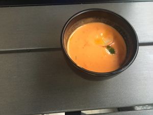 Gazpacho at GLAM Vegan in Miami