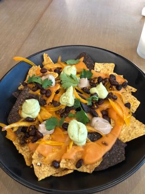 Nachos at GLAM Vegan in Miami