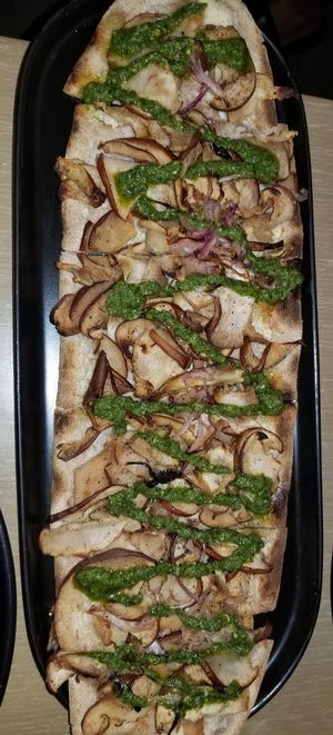 Pear flatbread at GLAM Vegan in Miami