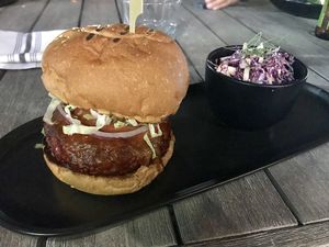 BBQ Burger at GLAM Vegan in Miami