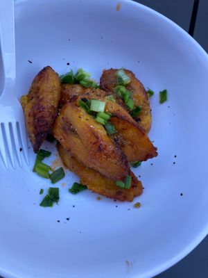 Peppered plantains at Veg on the Edge in Santa Cruz