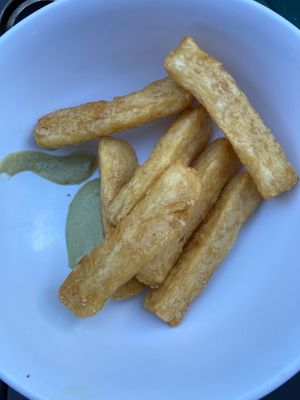 Cassava fries at Veg on the Edge in Santa Cruz