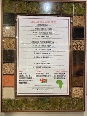 Menu on 2021-05-18 at Veg on the Edge in Santa Cruz