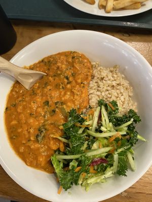 Peanut stew freshly made same day  at Veg on the Edge in Santa Cruz