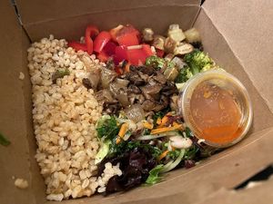 Shiitake Suya Bowl at Veg on the Edge in Santa Cruz