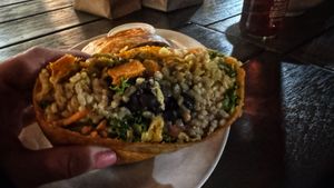 Shiitake mushroom wrap   at Veg on the Edge in Santa Cruz