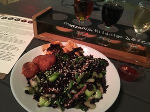 Black rice bowl, so good. at Veg on the Edge in Santa Cruz