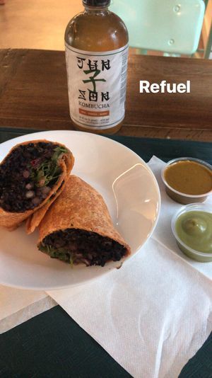 Yummy burrito!  at Veg on the Edge in Santa Cruz