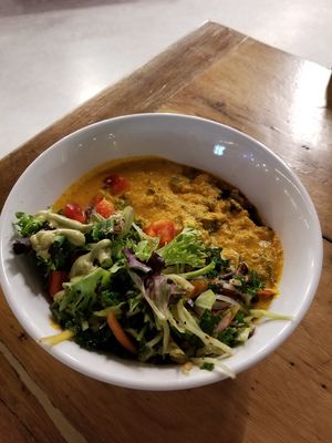 Egusi - pumpkin seeds stew at Veg on the Edge in Santa Cruz