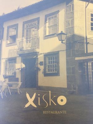 menu front cover at Xisko in Guimaraes
