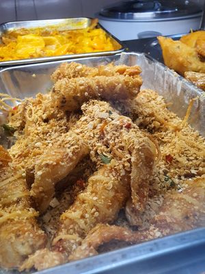 Cereal prawn ~ at Yi Sheng 益生素食 - East Coast in East Singapore