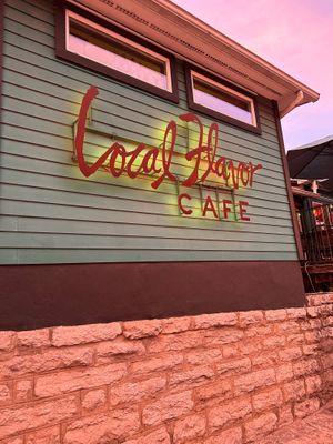 Front of the restaurant at Local Flavor Cafe in Eureka Springs