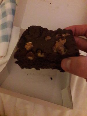 Brownie vegan at Veggie in Casablanca