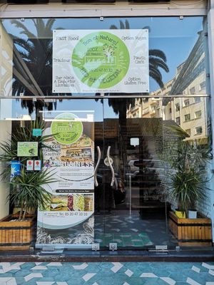 The entrance at Veggie in Casablanca