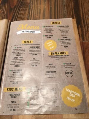 Menue August '18 at Dwell in Bergen