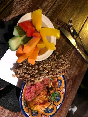 Two type hummus dip at Dwell in Bergen