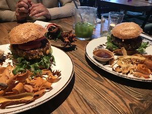 08/2018 - chickpea burger at Dwell in Bergen