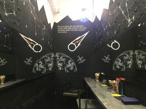 Sitting area at Falafel Bro - Oruzheynyy in Moscow