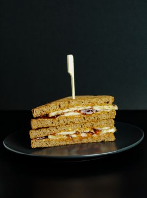 Peanut butter & jelly sandwith at Falafel Bro - Oruzheynyy in Moscow