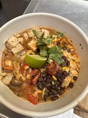 Mexican ramen   at Goatocado in Richmond