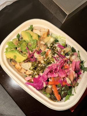 Bowl with tofu.   at Goatocado in Richmond