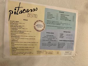 Menu at Pitacasso in Sevilla