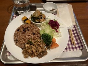 Mapo tofu rice plate  at Vegefirst in Nagoya