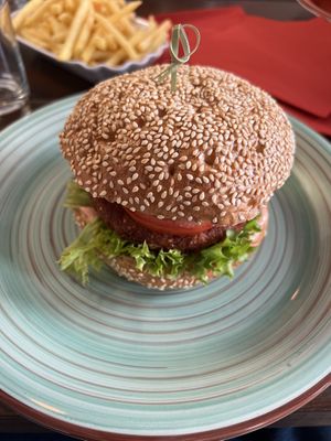 Most wanted burger  at Veggie Kitchen in Marktheidenfeld