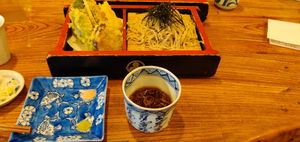 Vegan-ised Tenzaru soba at Kobayashi Soba in Matsumoto
