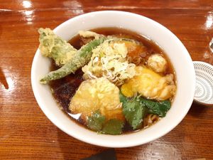 Hot Soba with Tempura at Kobayashi Soba in Matsumoto