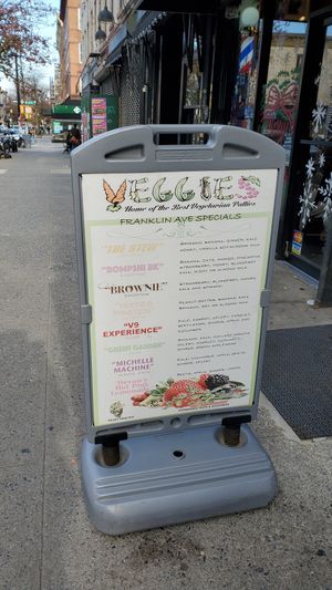 sign at Veggies in Brooklyn