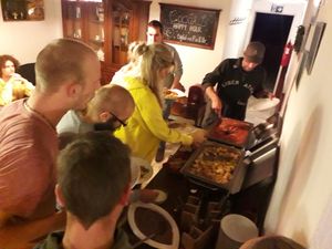 We had a buffet and the value for money was right.  delicious appetizer with antipasti and mediterranean muffins.  Main course chilli chin and oven potato with sour vegetables.  As at Fair Liebt in Wiesbaden