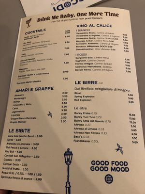 Drinks menu   at Coccodi il Dolce e il Salato in Cagliari
